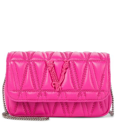 versace virtus pink bag|versace virtus leather bag.